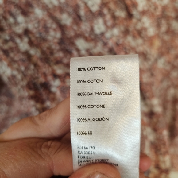 Anthropologie Pilcro The Sasha Smocked Button Down Ditsy Floral Collar Blouse - Picture 9 of 9